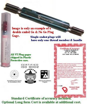 ZZ Go-No/Go Gage Plug .1501-.2300 (3.82-5.84mm) Tprlk. - Click to zoom in