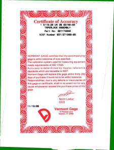 Certificate of Compliance - Click to zoom in