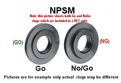 2 1/2 inch-8 NPSM 2A GO/NG Ring Gage Set - Click to zoom in