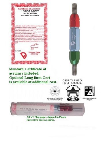 9.0MM -.75MM 6H  Go- No/Go Thread plug Gage - Click to zoom in