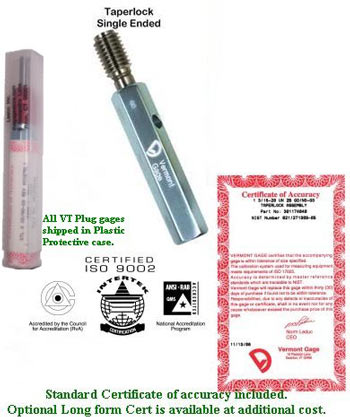1/2 13 UNC Left Hand Thread 3B  NoGo Single Ended Assembly - Click to zoom in