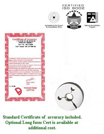 3/4 20 UNEF 3A STEEL NoGo RING GAGE - Click to zoom in